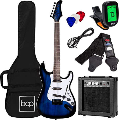 Best Choice Products 39in Full Size Beginner Electric Guitar Starter Kit