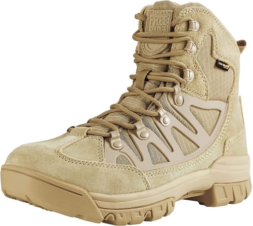 FREE SOLDIER Men's Tactical Waterproof Lightweight Hiking Boots 