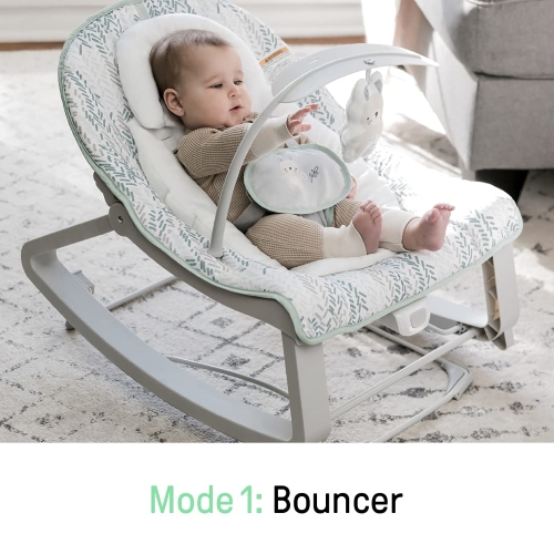Ingenuity Keep Cozy 3-in-1 Grow with Me Vibrating Baby Bouncer Seat & Infant to Toddler Rocker