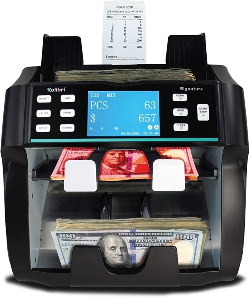Kolibri Signature Money Counter Machine For Mix Denomination Bill Counting
