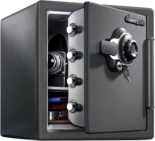 SentrySafe Fireproof and Waterproof Steel Home Safe with Dial Combination Lock